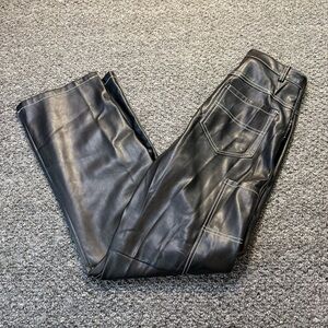 Dynamite Black Faux Leather Trousers